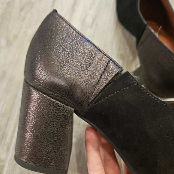 Hispanitas Booties Women Size 37 US 6.5-7 Gillian Pump Boot Black/Copper Leather - Picture 8 of 13